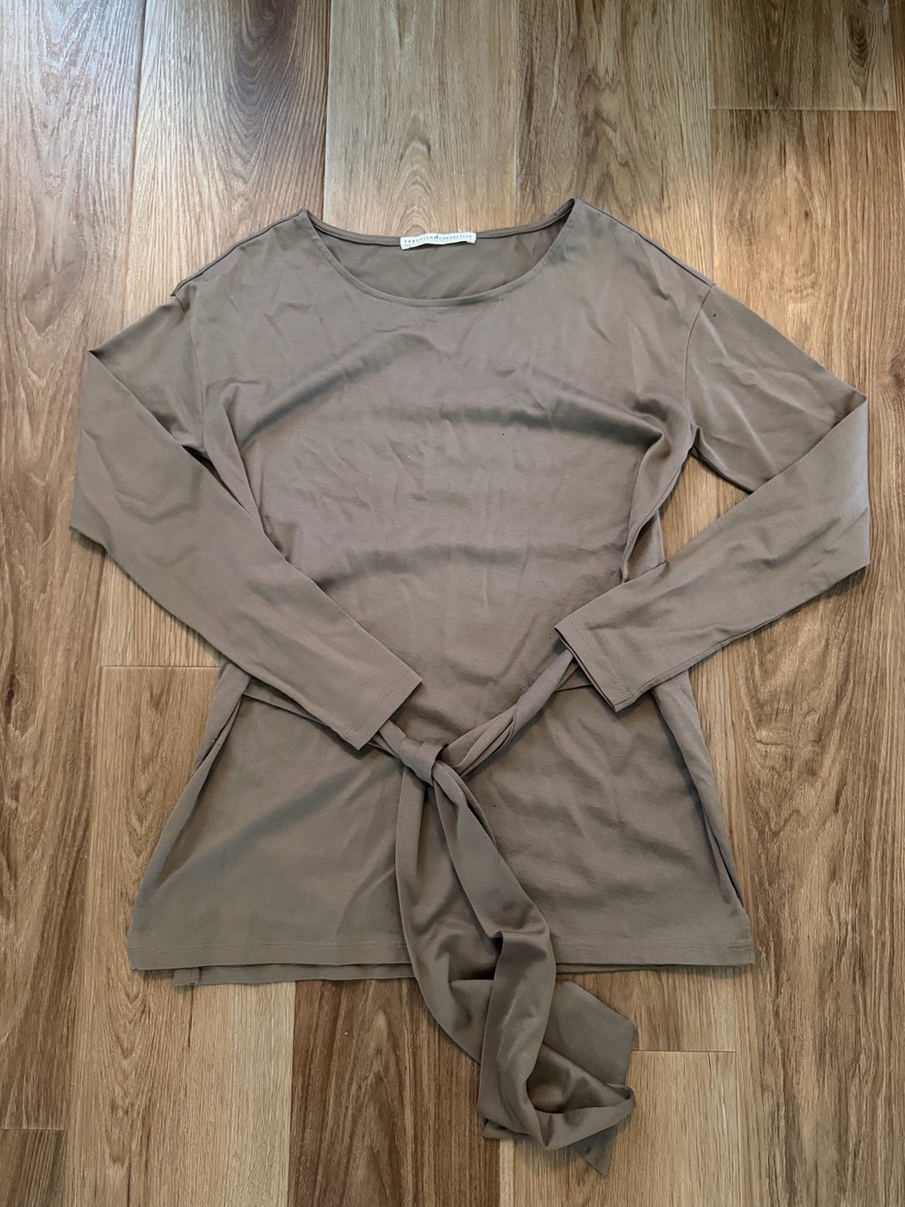 Peruvian Connection Odeon Tunic Women’s sz S Long Sleeve Tie-Front 100% Cotton